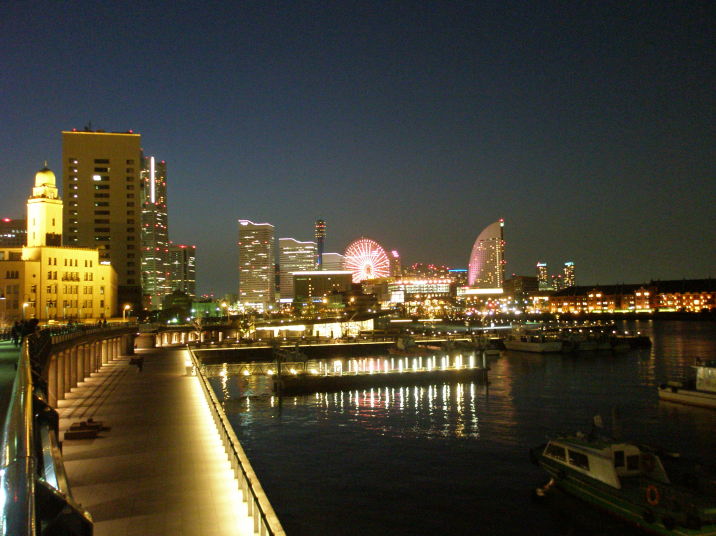 横浜海岸通夜景写真